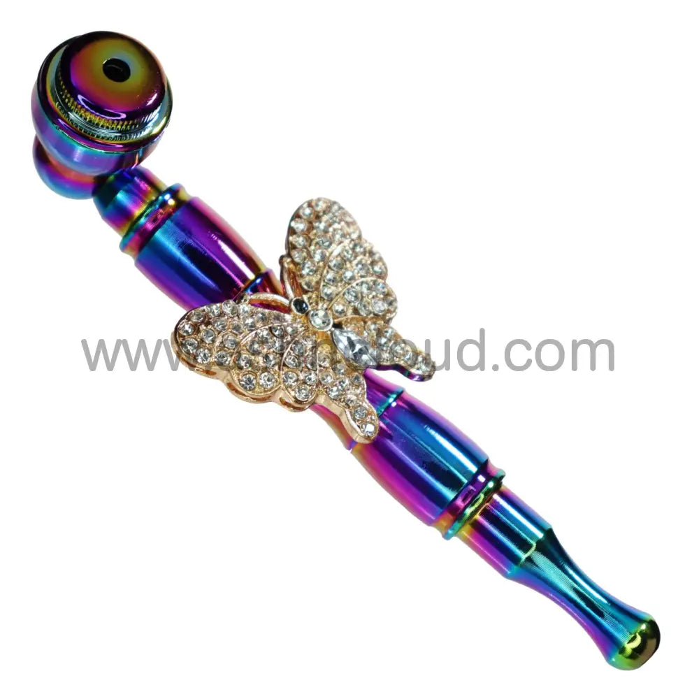 10 Pcs - Box Fancy Animals Character Diamond Metal Pipe 6’’