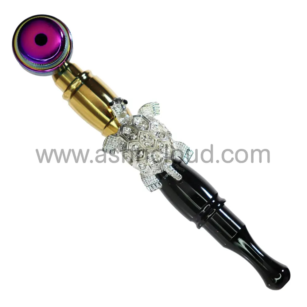 10 Pcs - Box Fancy Animals Character Diamond Metal Pipe 6’’