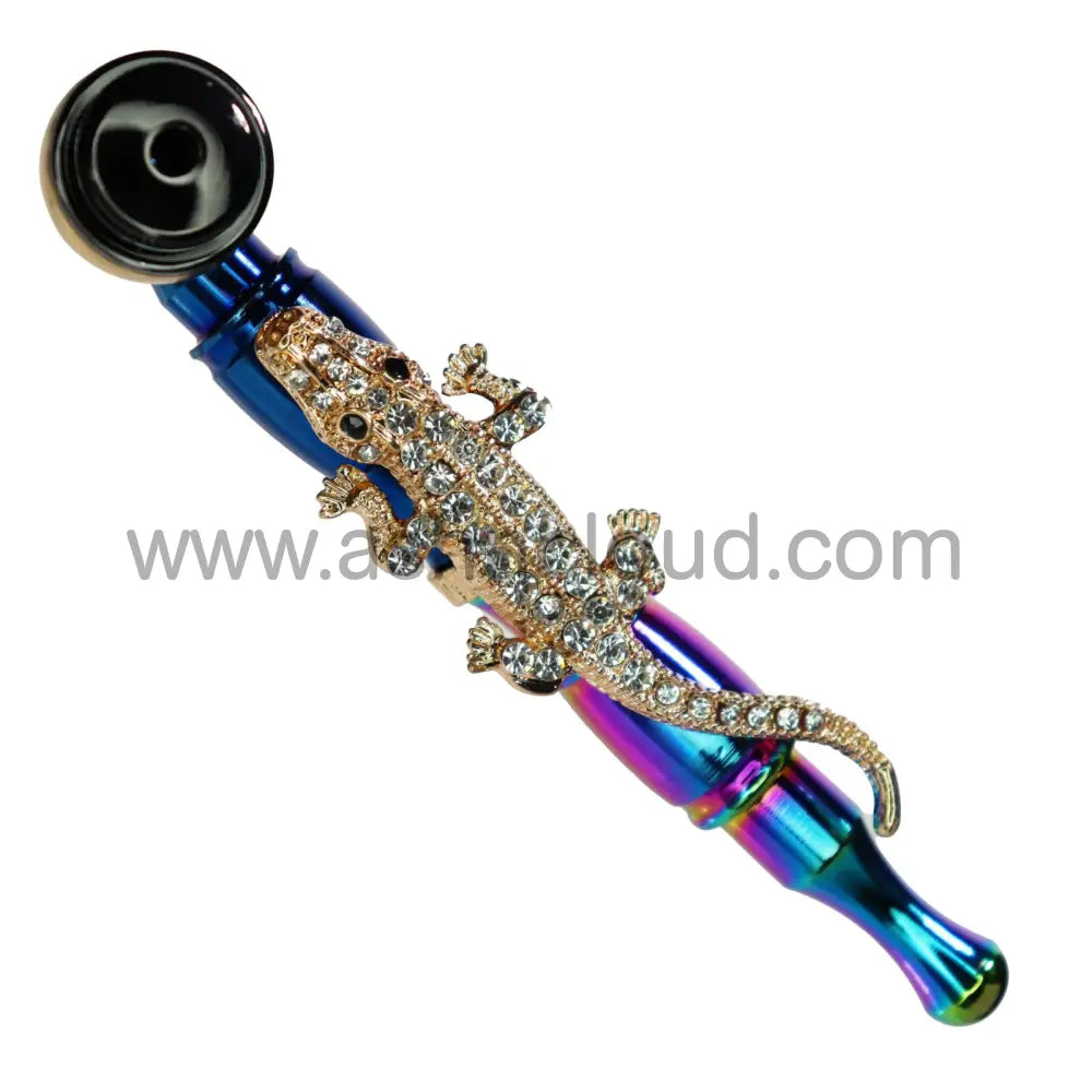 10 Pcs - Box Fancy Animals Character Diamond Metal Pipe 6’’