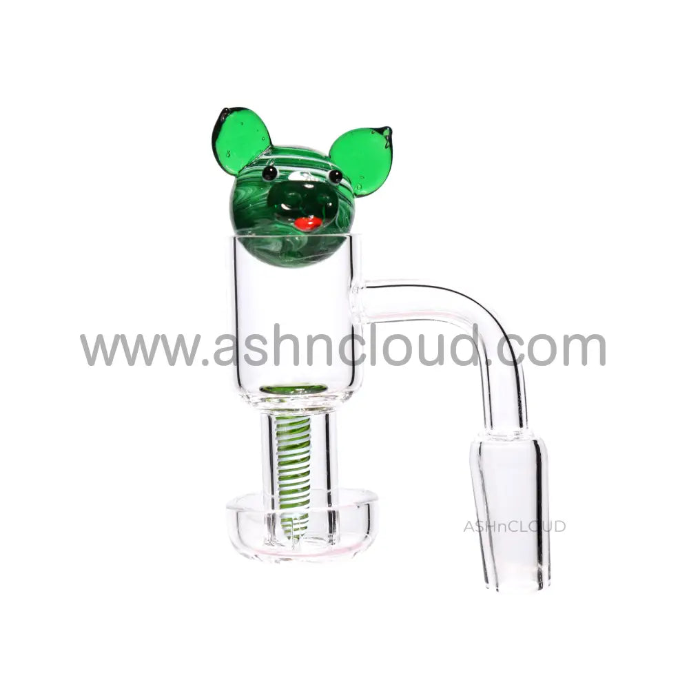 14 Mm - Multicolor Pig Banger Terp Slurper Quartz