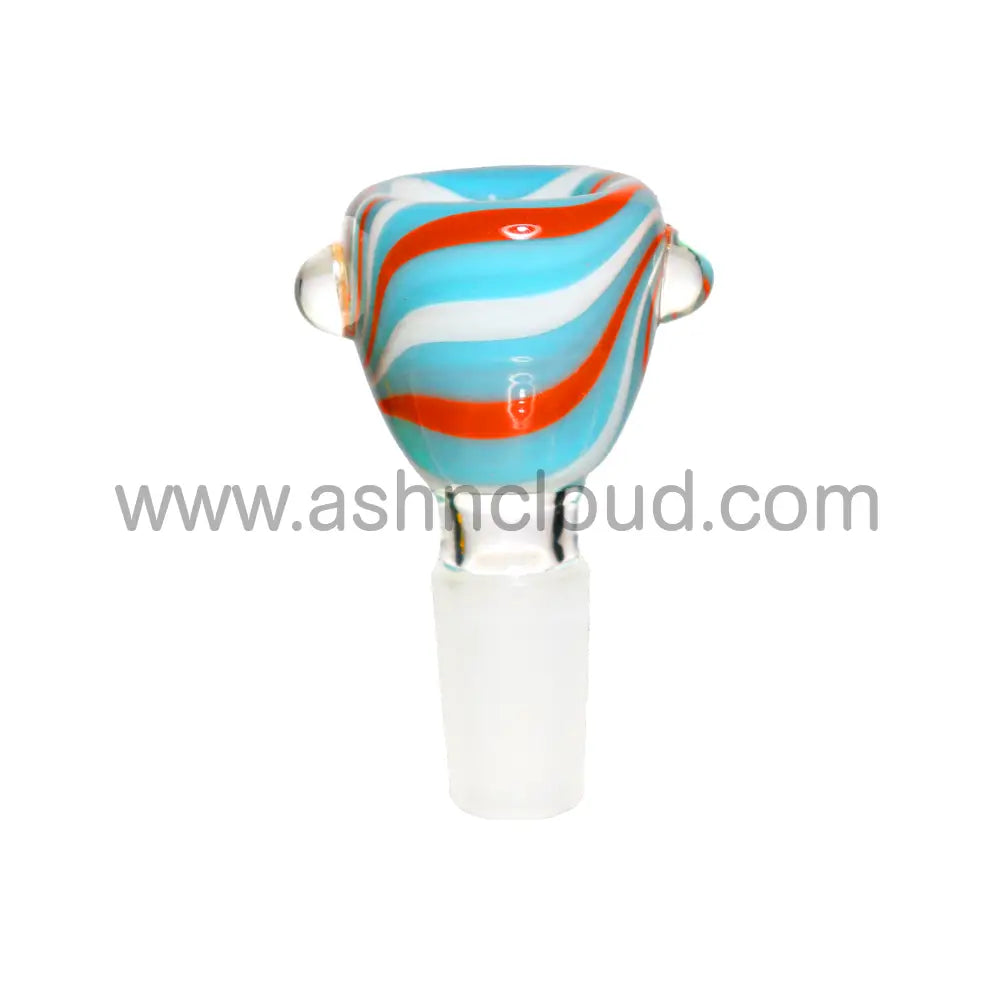 14 Mm - Spirals Multicolor Glass Bowl