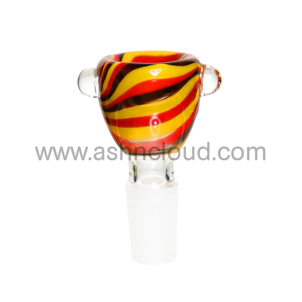 14 Mm - Spirals Multicolor Glass Bowl