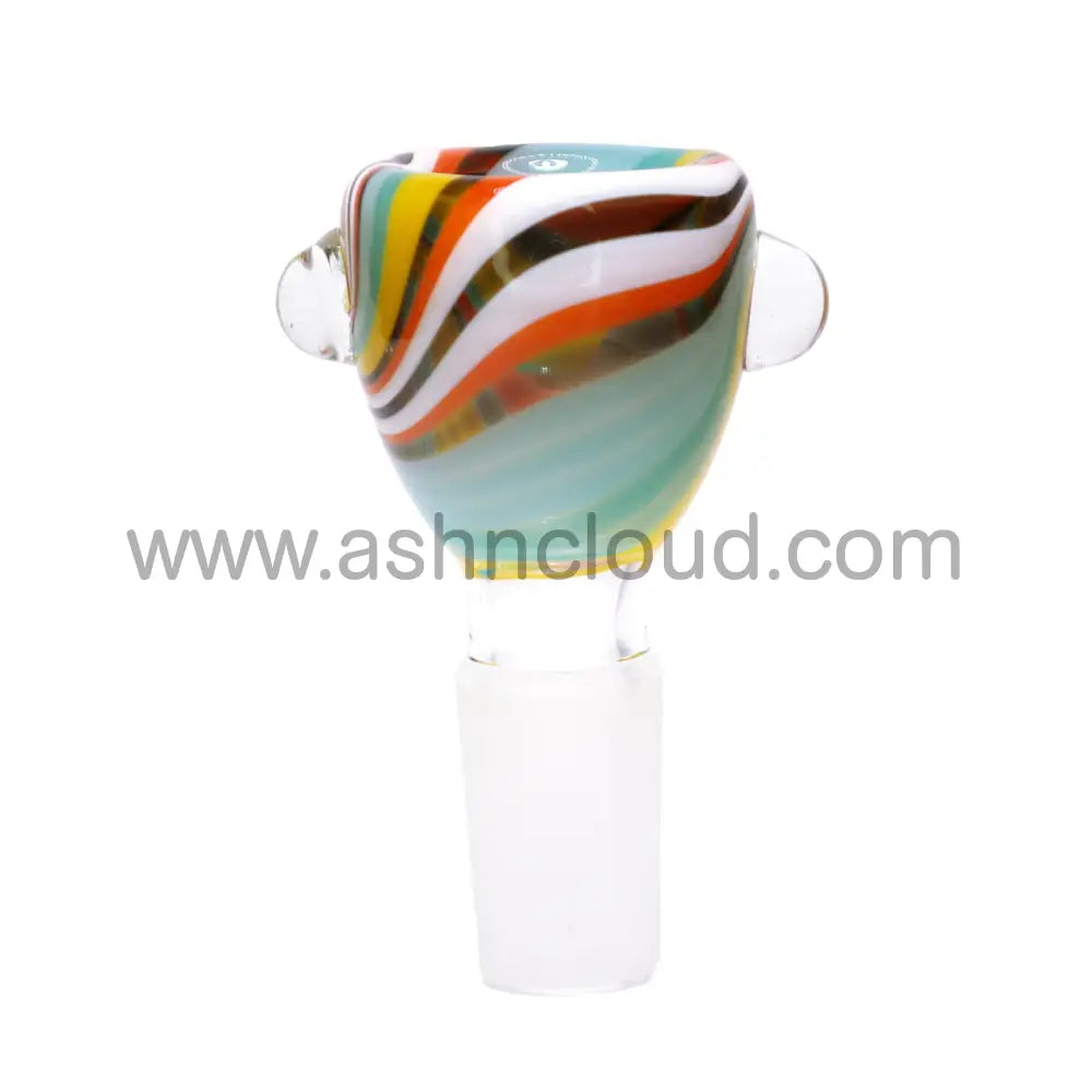 14 Mm - Spirals Multicolor Glass Bowl