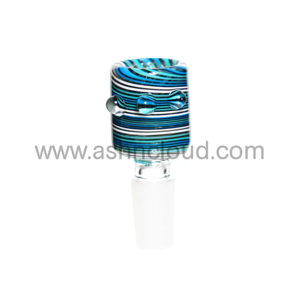 14 Mm - Twisted/Streaky Multicolor Straight Glass Bowl