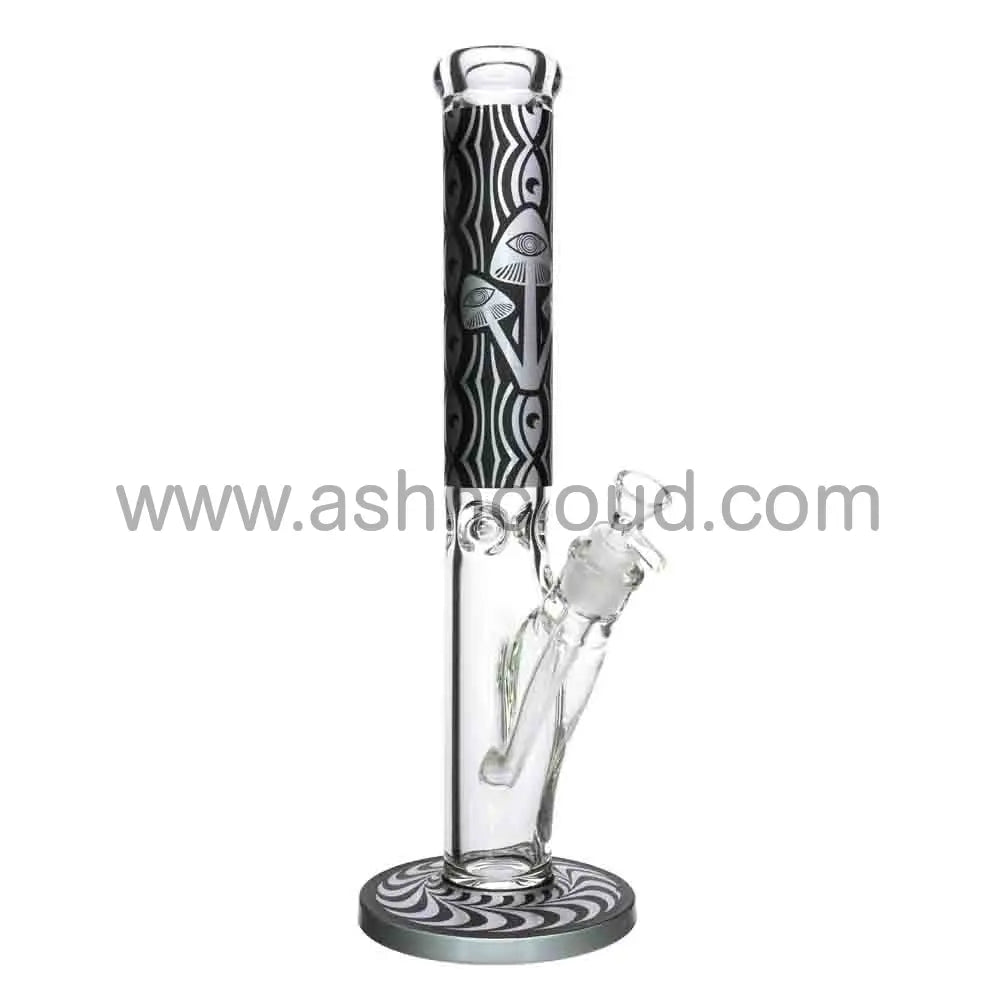 16 in - Frozen Pattern Straight Color 9 mm Bong