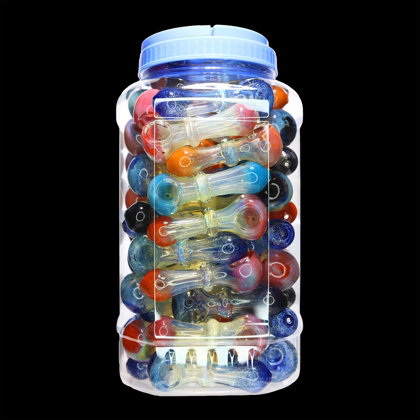 64 pcs – NEW JAR #43 Glass Hand Pipe (4.5 inches) Spoon $3