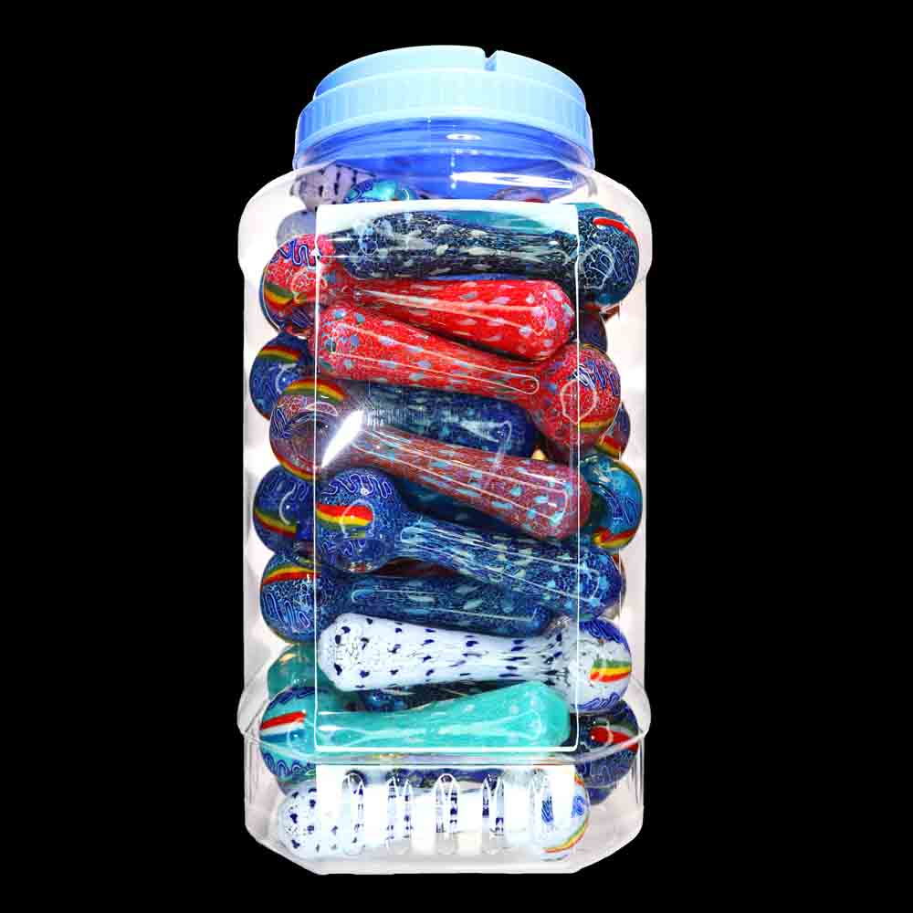 45 pcs – NEW JAR #15 Glass Hand Pipe (5 to 5.5 inches) Spoon $4.25 each
