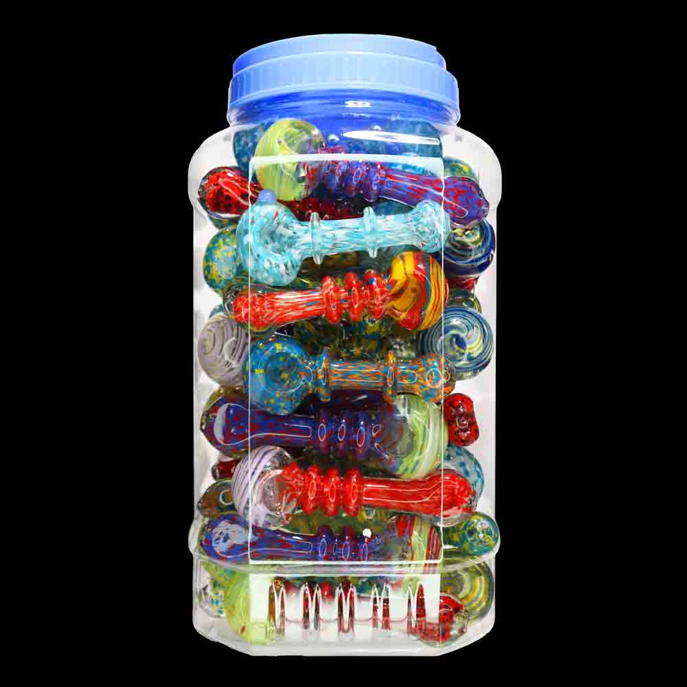 50 pcs – NEW JAR #21 Glass Hand Pipe (5 inches) Spoon $4 each