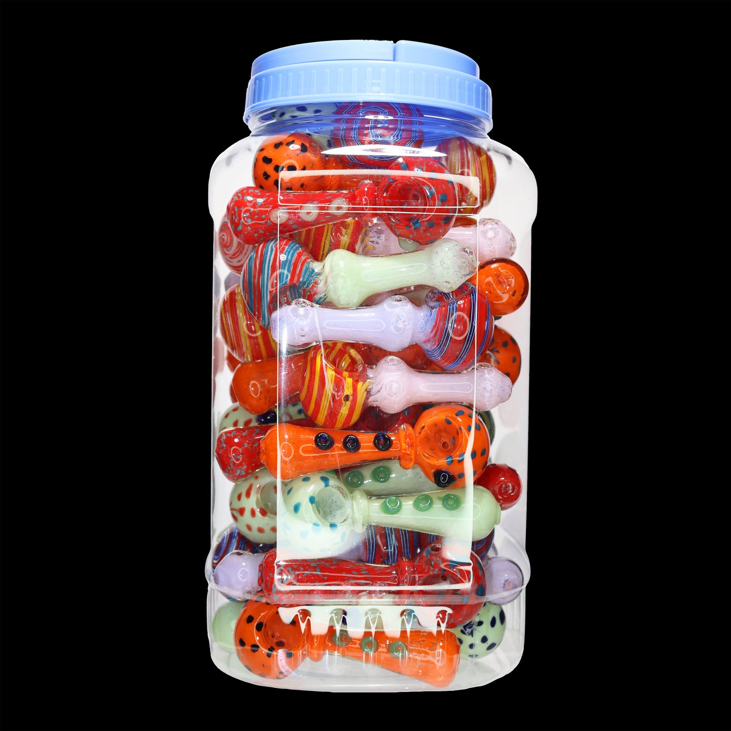 50 pcs – NEW JAR #44 Glass Hand Pipe (4.5 inches) Spoon $3.75