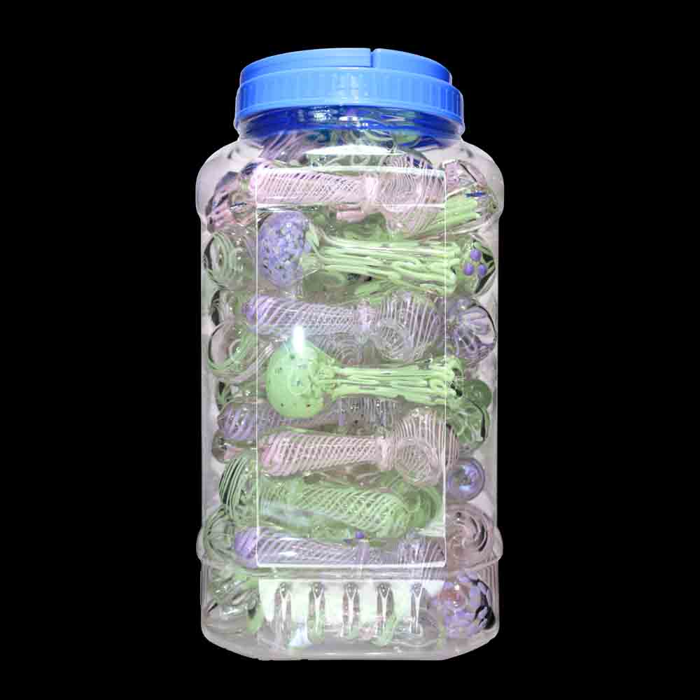 60 pcs – NEW JAR #38 Glass Hand Pipe (4.5 inches) Spoon $3.90 each