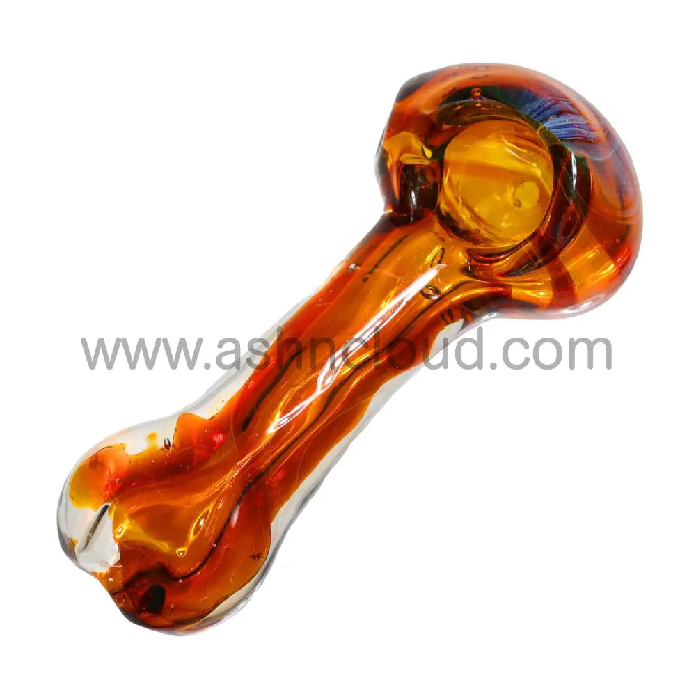 4 In - Golden/Blue Body Spoon Hand Pipe