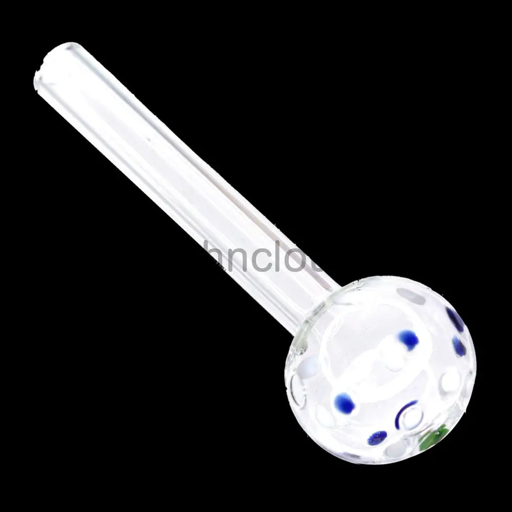 4 In - Multicolor Polka Dots Head Oil Burner Clear Body