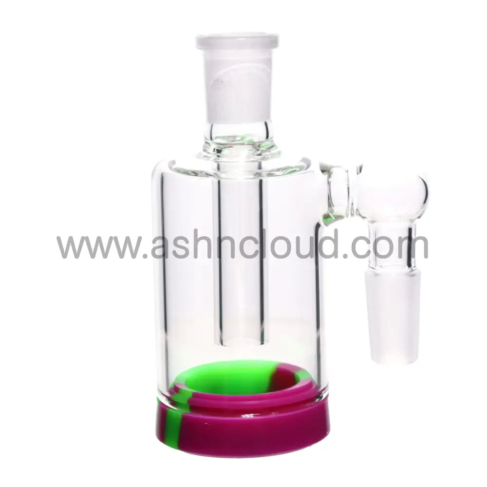 4 In - Reclaim Male 90 Degree Multicolor Ash Catcher Silicone Bong 14 Mm Simple