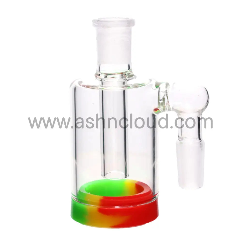 4 In - Reclaim Male 90 Degree Multicolor Ash Catcher Silicone Bong 14 Mm Simple