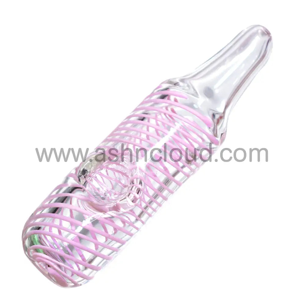 5 In - Fancy Twister Cylinder Multicolor Hand Pipe Spoon