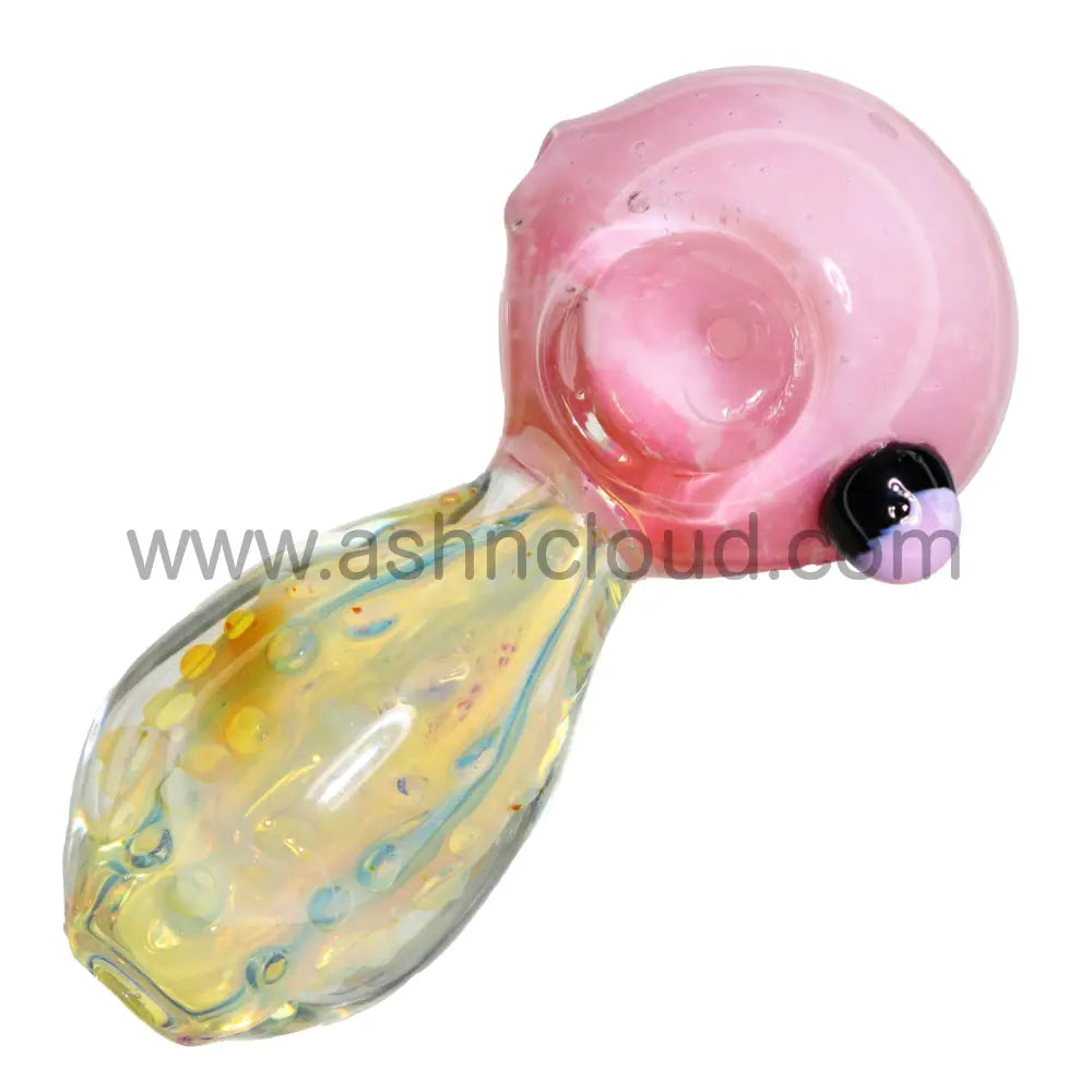 5 in - Fumed Body Color Changing Glass Hand Pipe Spoon