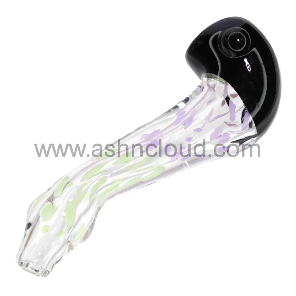 5 In - Glass Fumed Doted Hand Pipe Spoon