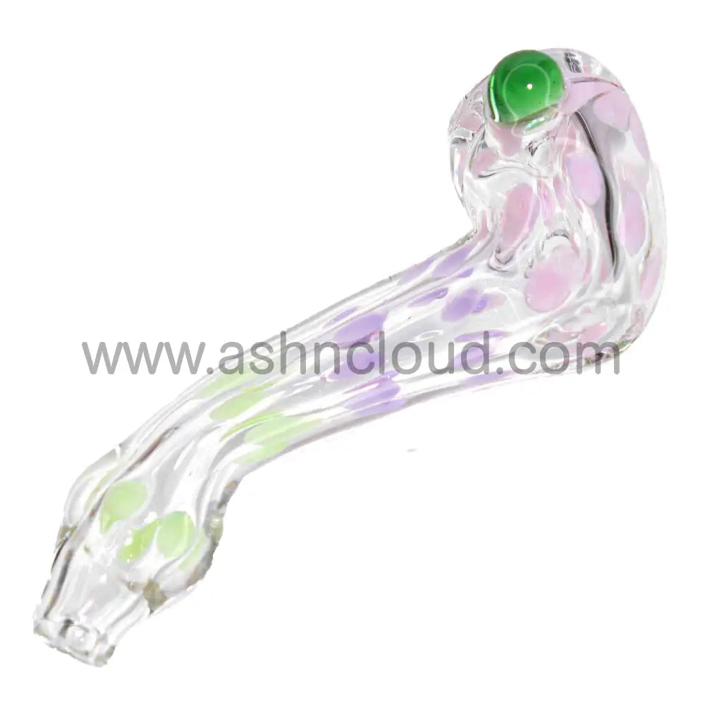 5 In - Glass Fumed Doted Hand Pipe Spoon