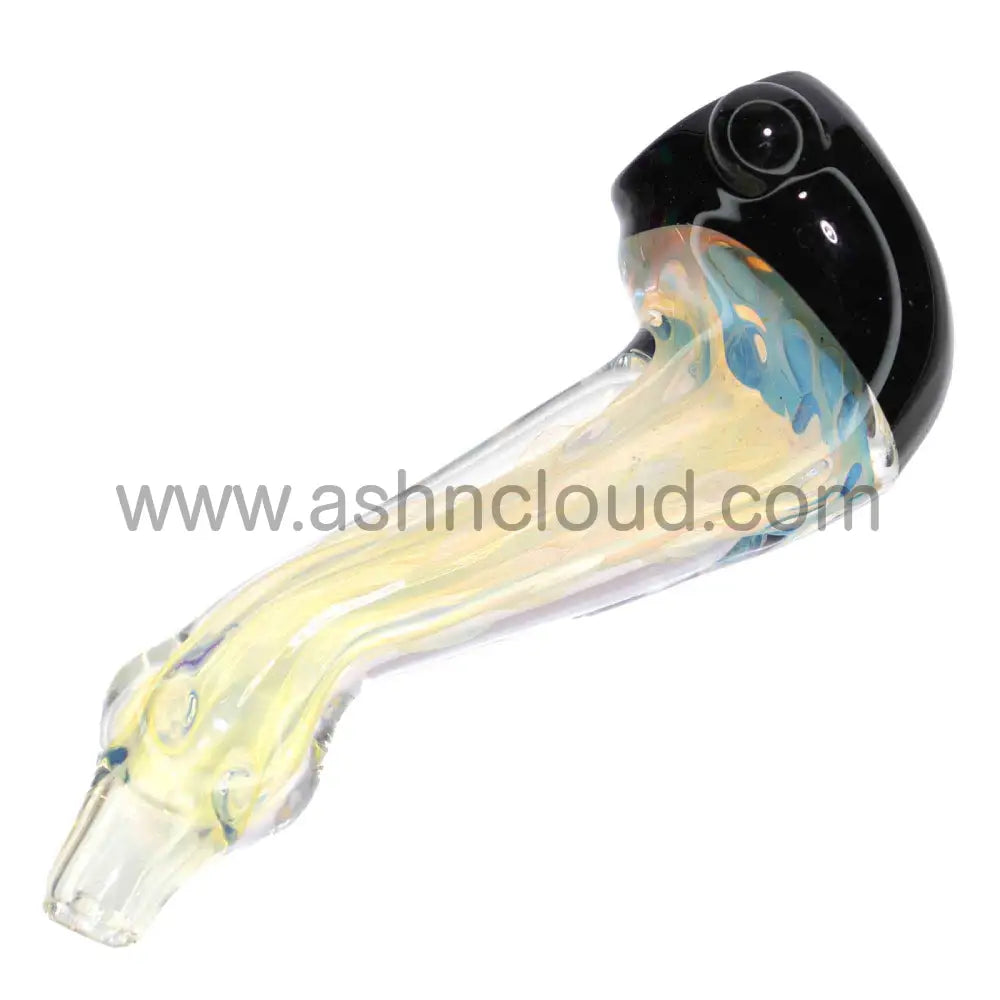 5 In - Glass Fumed Doted Hand Pipe Spoon