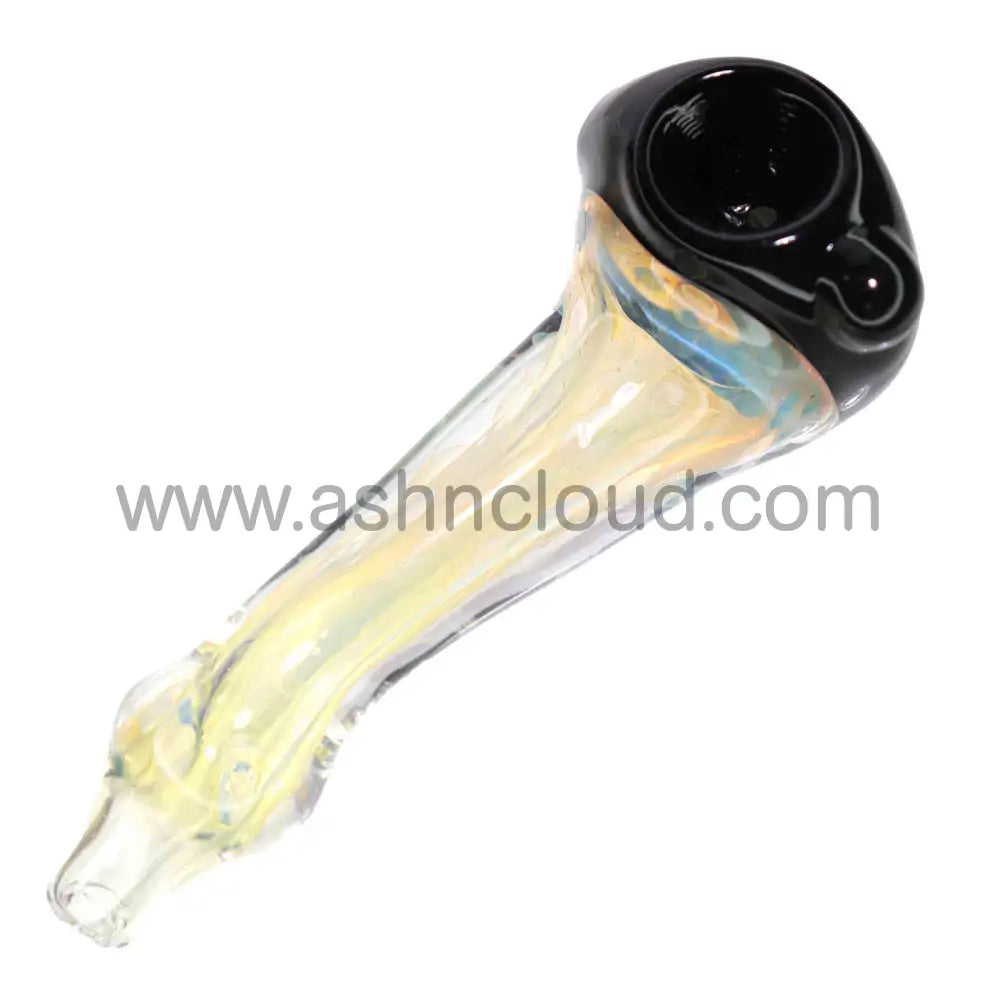 5 In - Glass Fumed Doted Hand Pipe Spoon