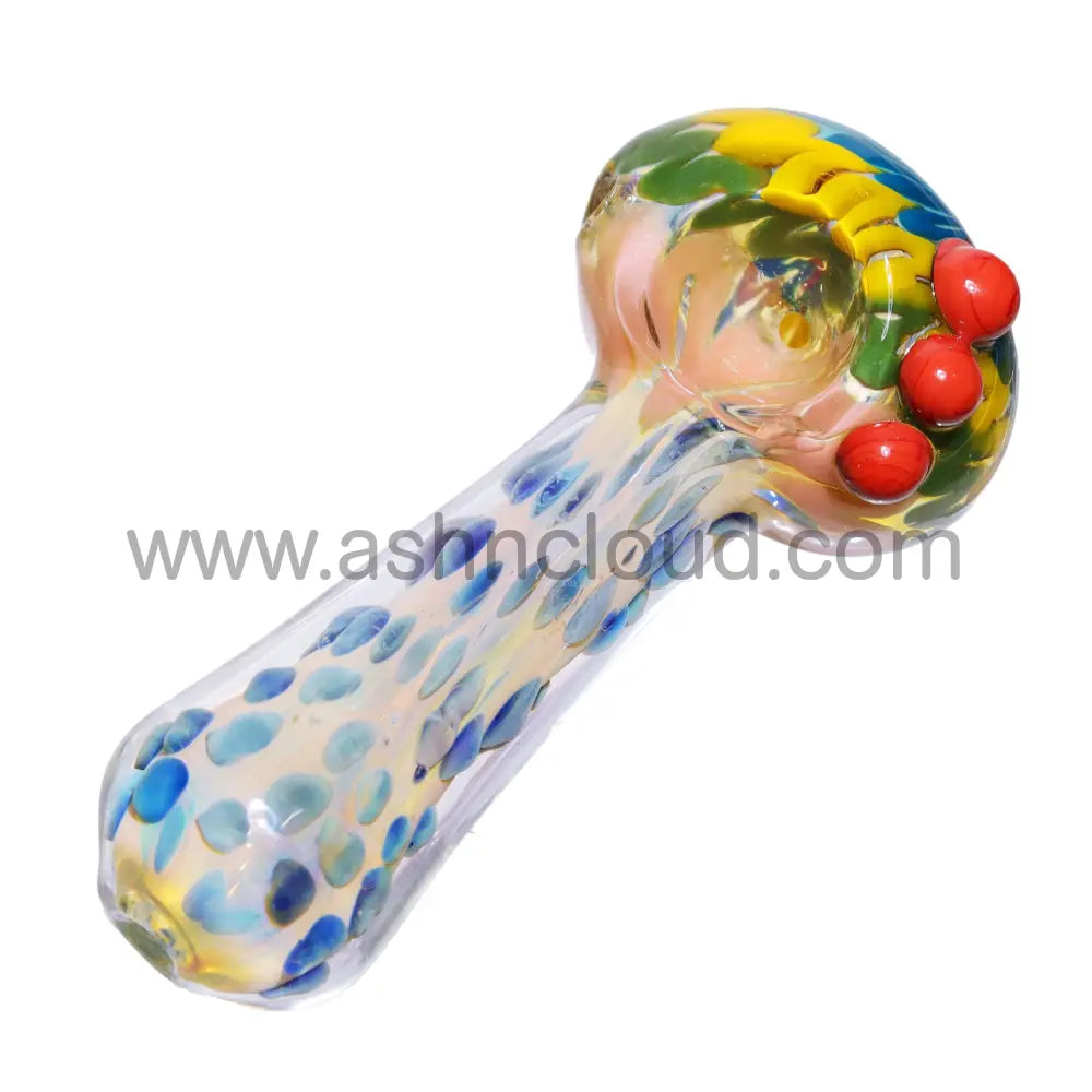 5 In - Implosion Dots Multicolor Exotic Hand Pipe Spoon