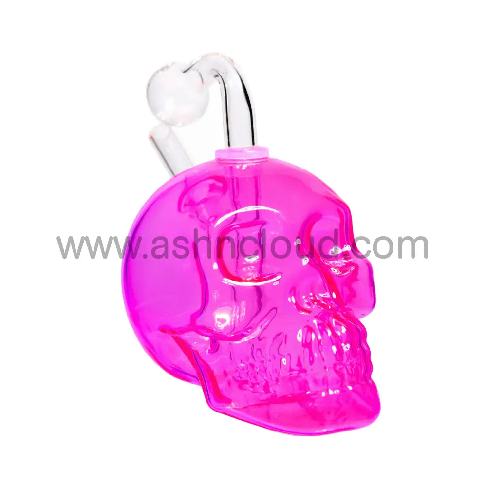 5 In - Multicolor Skull Head Glass Oil Burner