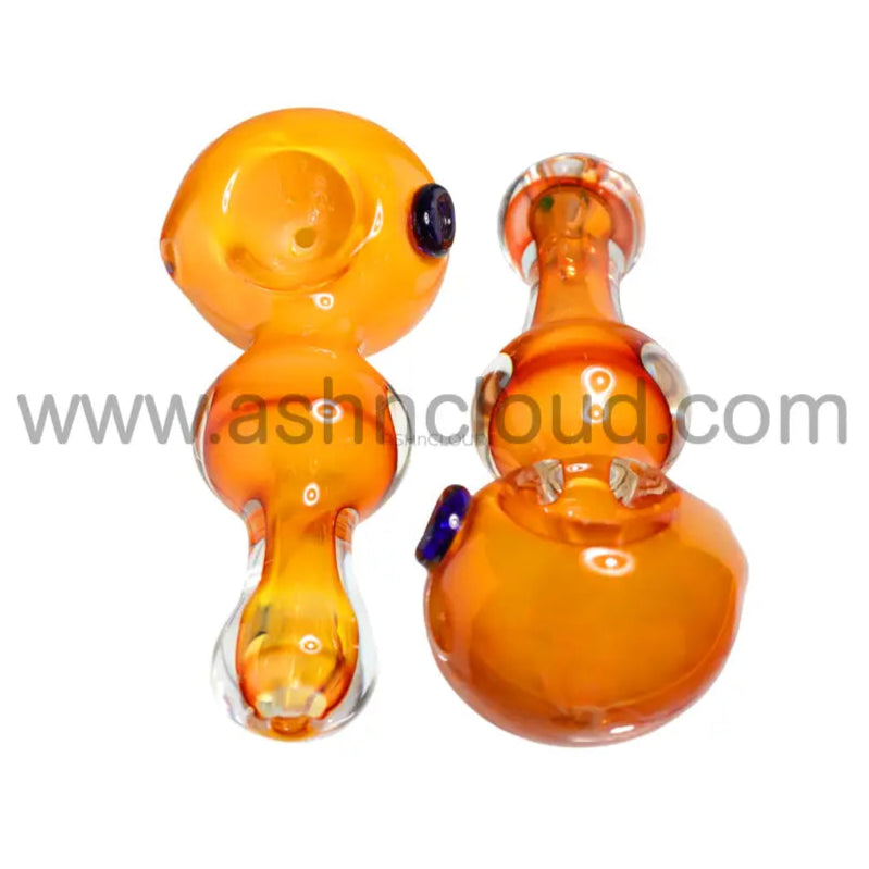 5 In - Orange Glass Hand Pipe Spoon