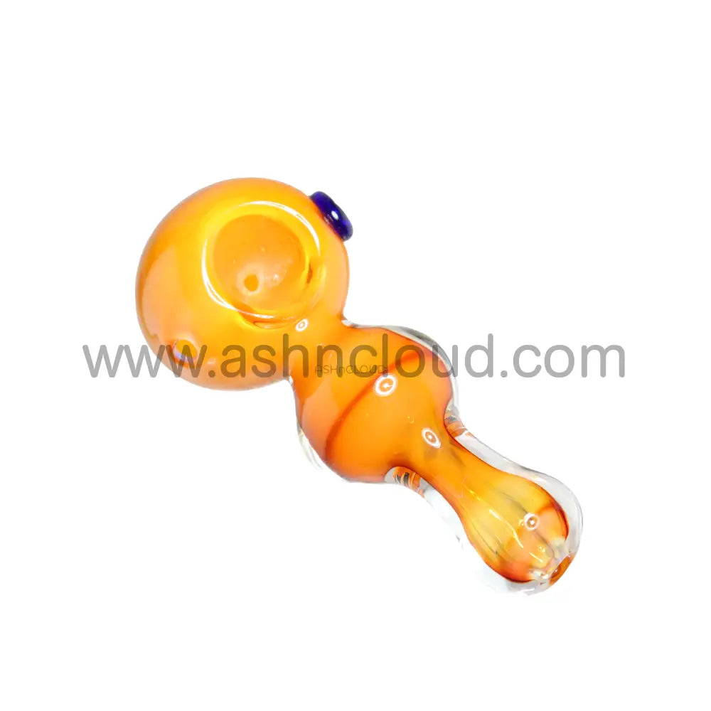 5 In - Orange Glass Hand Pipe Spoon