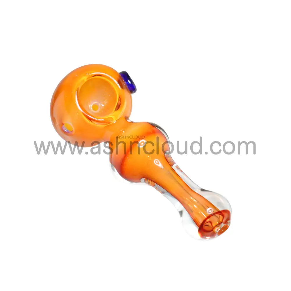 5 In - Orange Glass Hand Pipe Spoon
