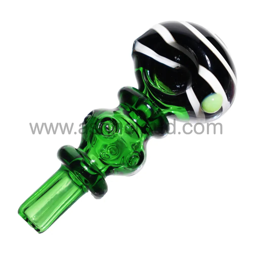 5 in - Twisted Black n White Color Body Glass Spoon Pipe