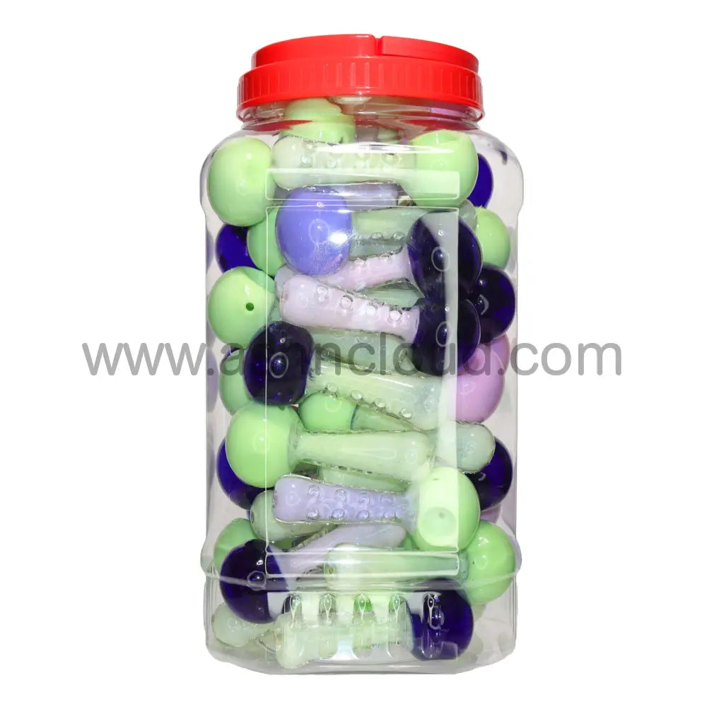 50 Pcs – Jar #37 Glass Hand Pipe Spoon $4.75 Each