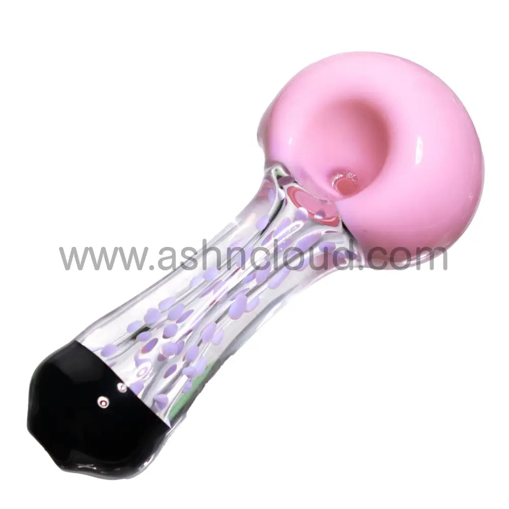 6 In - Clear Handle Triple Design Hand Pipe Spoon