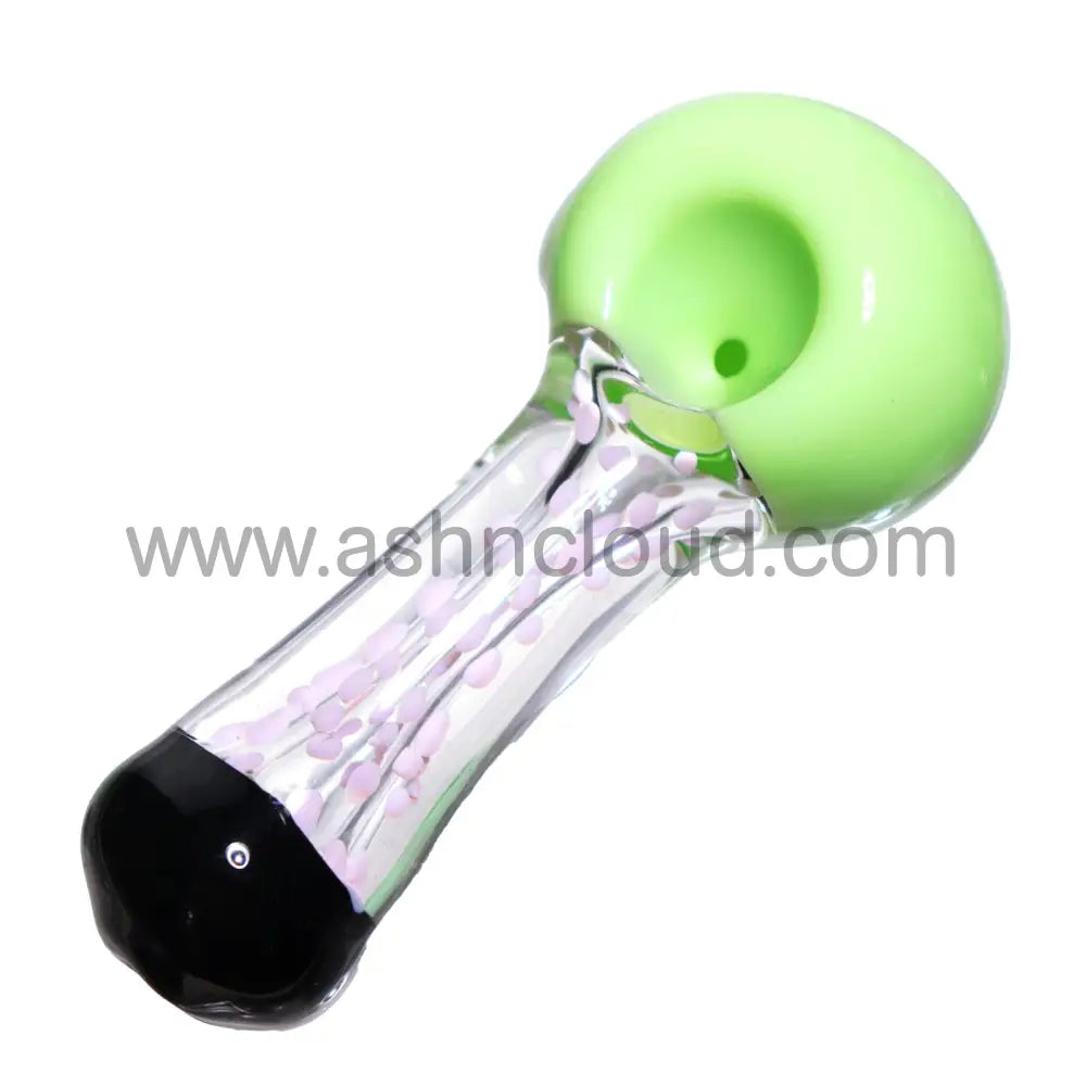 6 In - Clear Handle Triple Design Hand Pipe Spoon