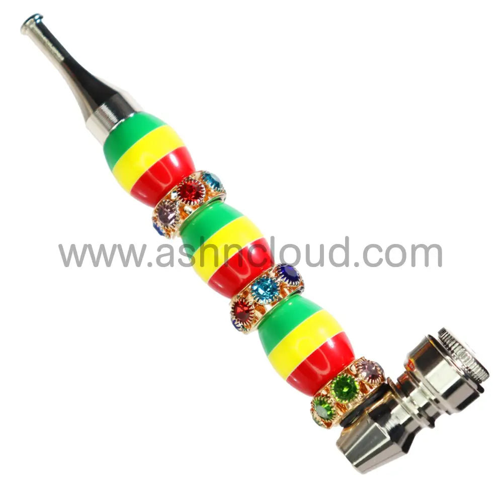 6 In - Fancy Rainbow Diamond Metal Pipe