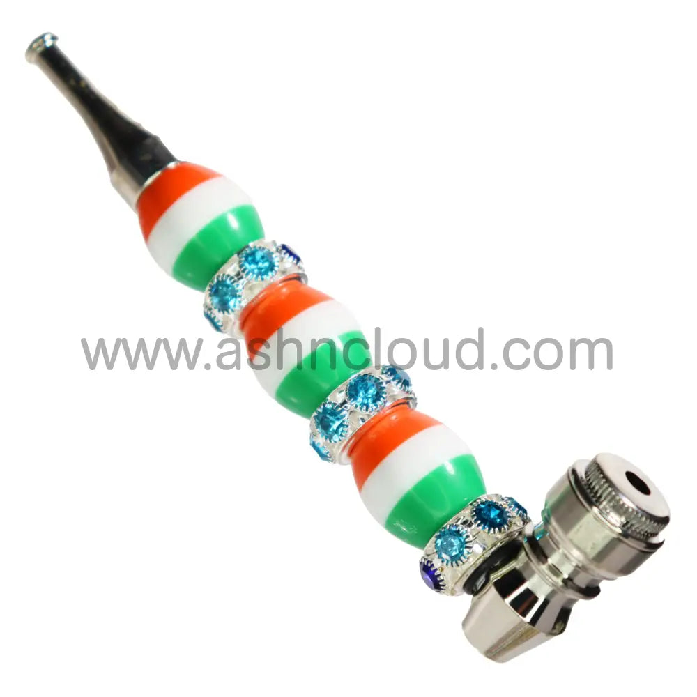 6 In - Fancy Rainbow Diamond Metal Pipe