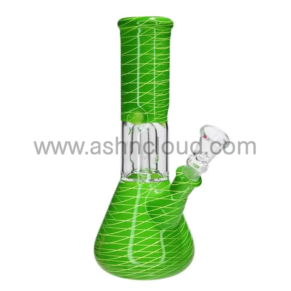 8 in - Beaker Streaky Matte Multicolor Glass Bong