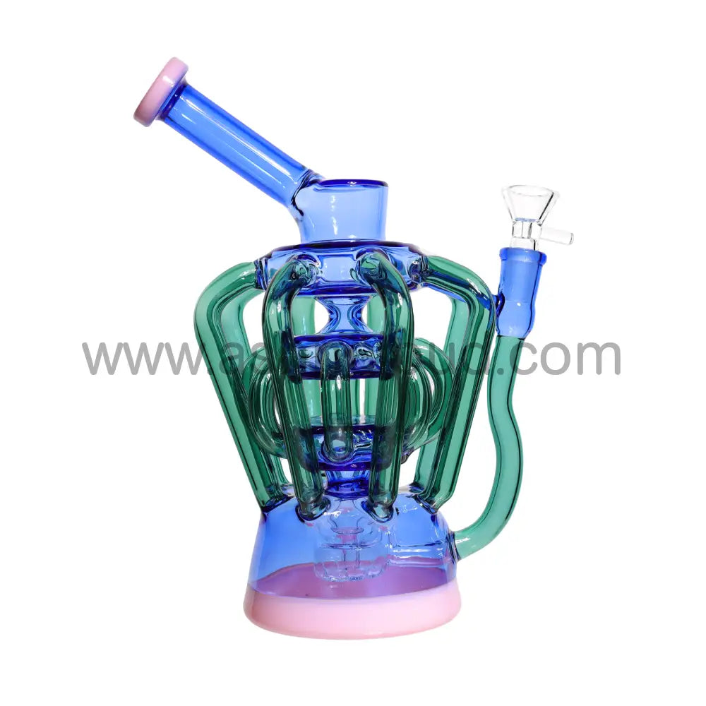 9 In - Colorfull Glass Recycler 16 Valves