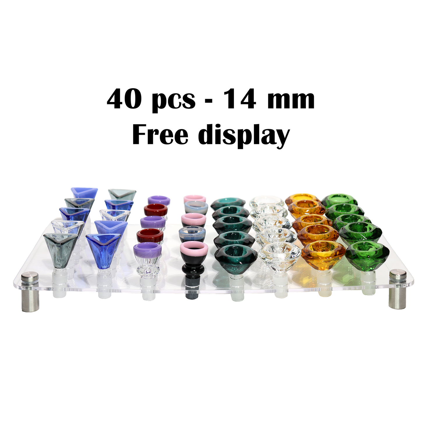 14 mm - TRADE 08: 20 PCS X $3 ea, 10 PCS X $2.50 AND 10 PCS X $2 - FREE DISPLAY!!