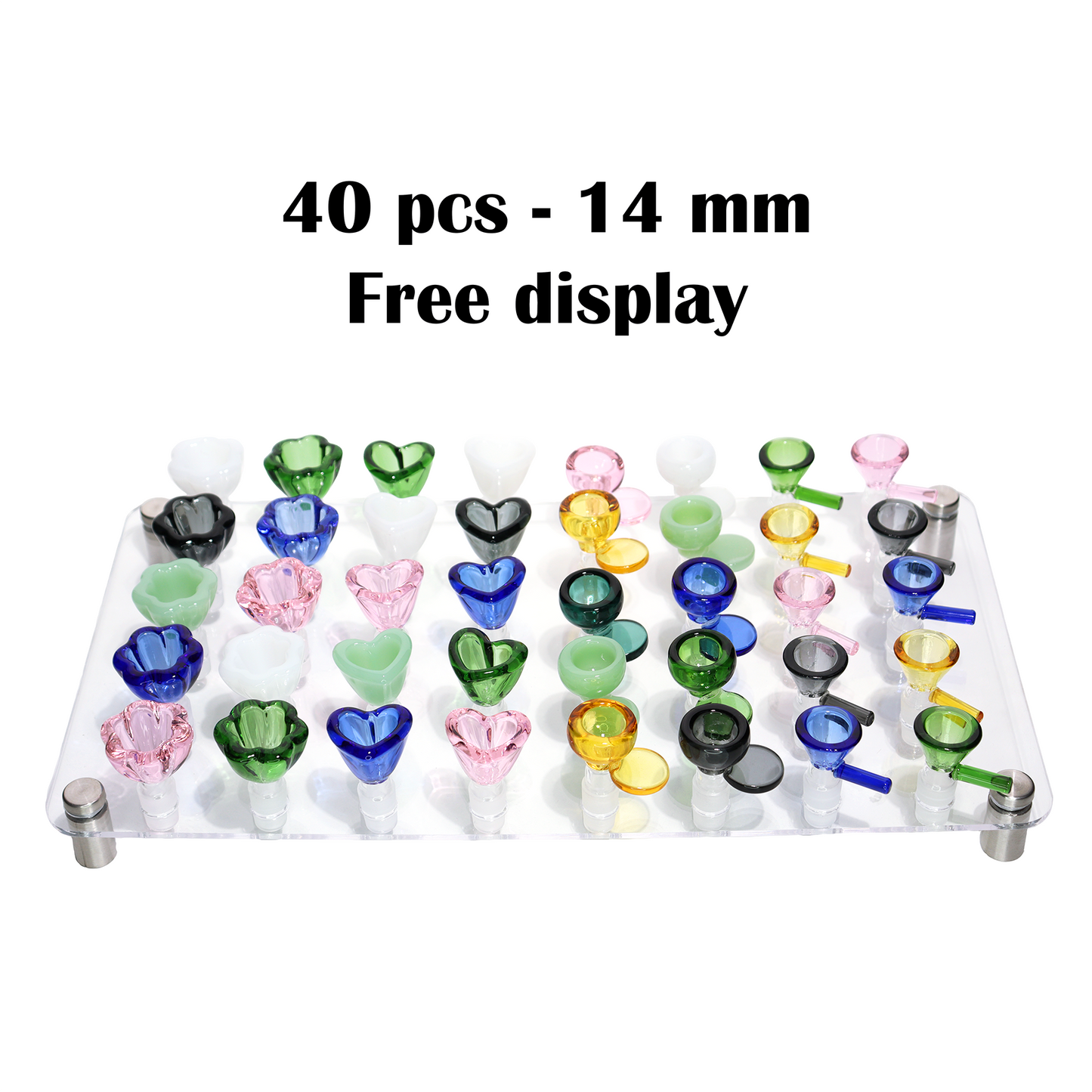 14 mm - TRADE 07: 20 PCS X $2 ea and 20 PCS X $2.75 - FREE DISPLAY!!