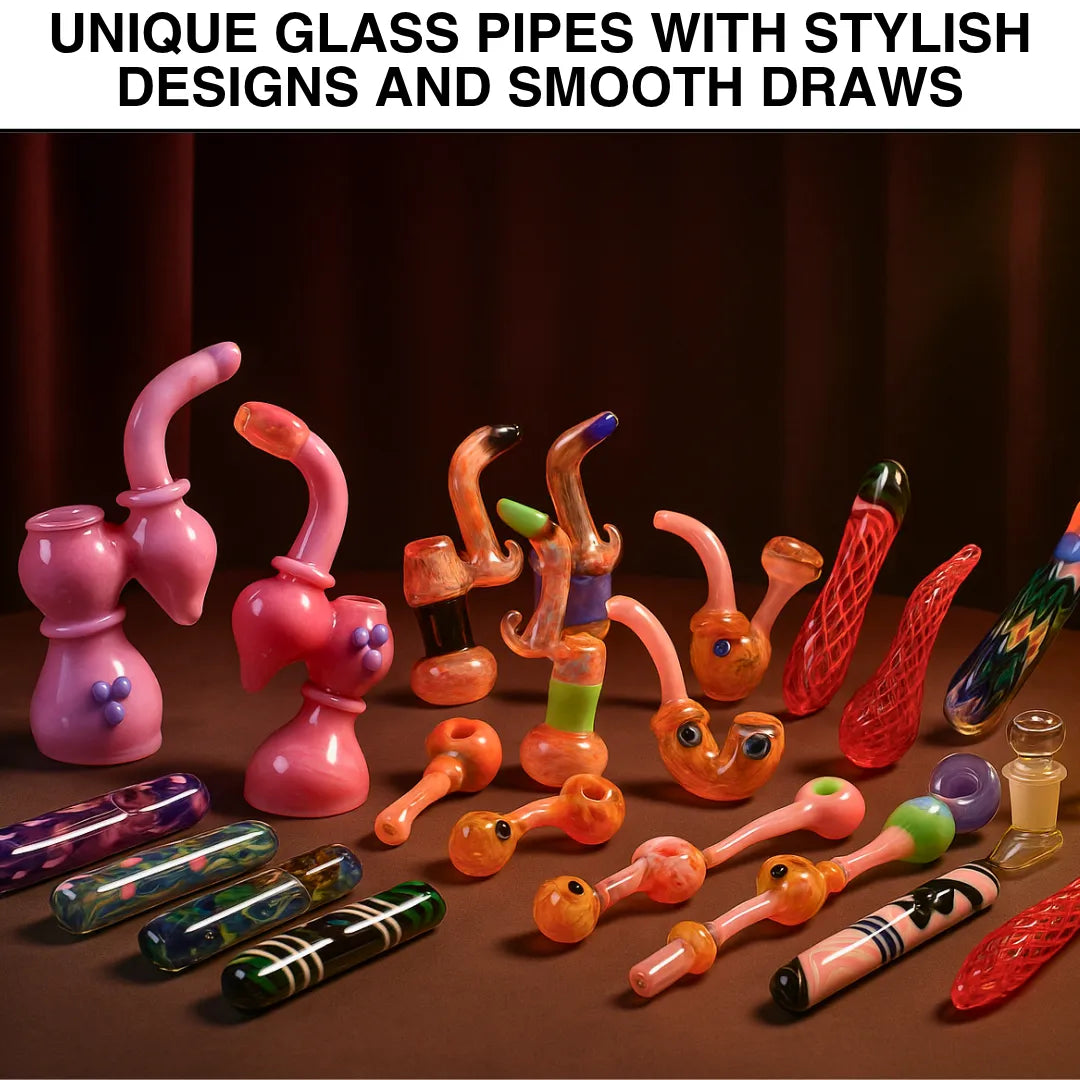 Unique Glass Pipes with Stylish Designs and Smooth Draws