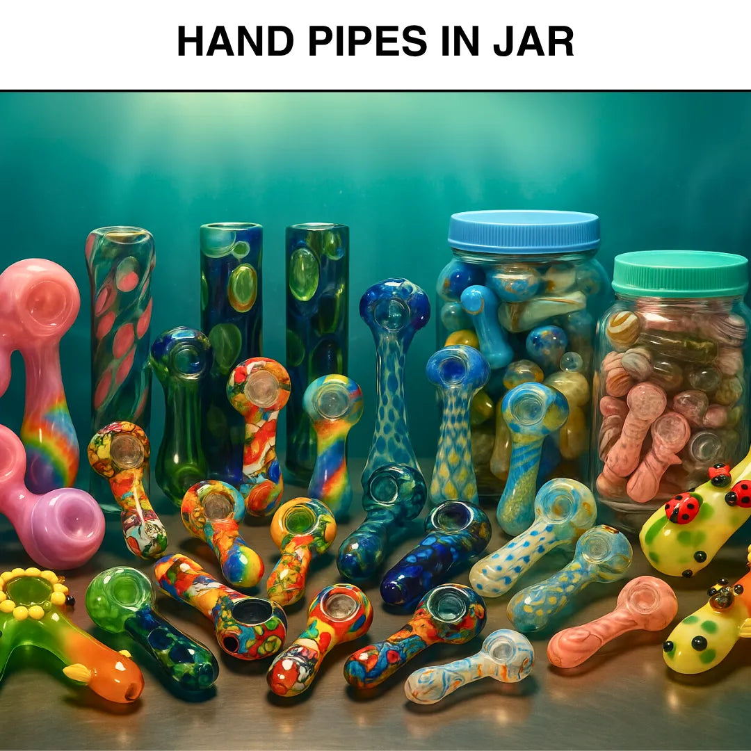 hand pipes in jar