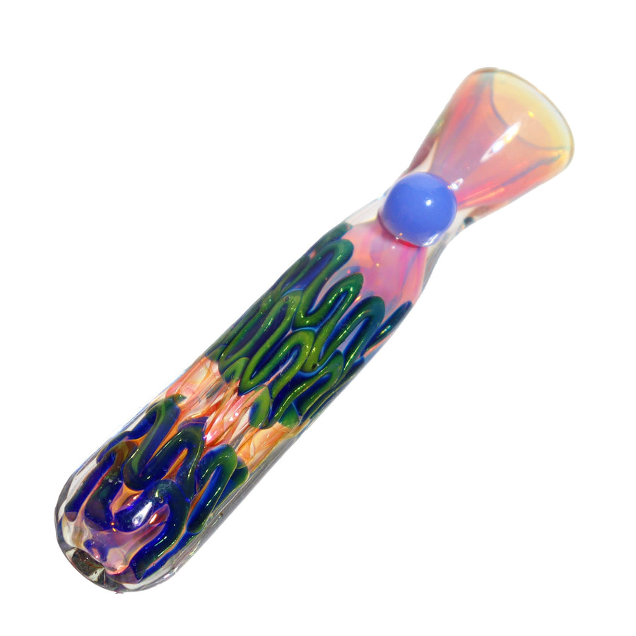 Pink Implosion Glass Chillum