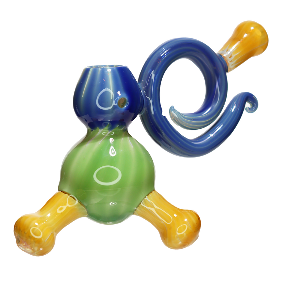 8 Inch Fancy Crazy Glass Bubbler