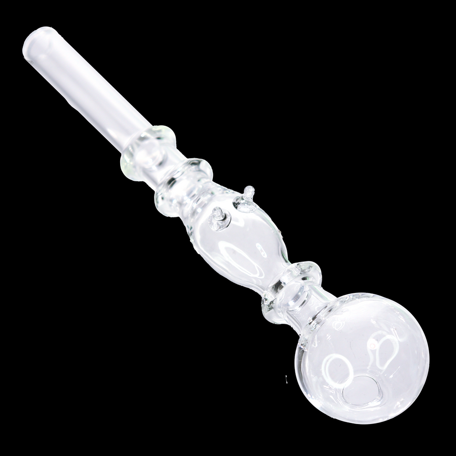 6 Inch Clear Knobbed Oil Burner Pipe