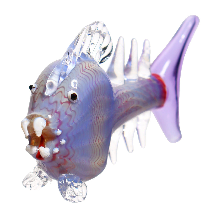 4 Inch Deep Ocean Fish Design Glass Hand Pipe