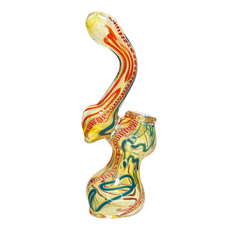 4 Inch Multicolor Streaky Mini Glass Bubbler