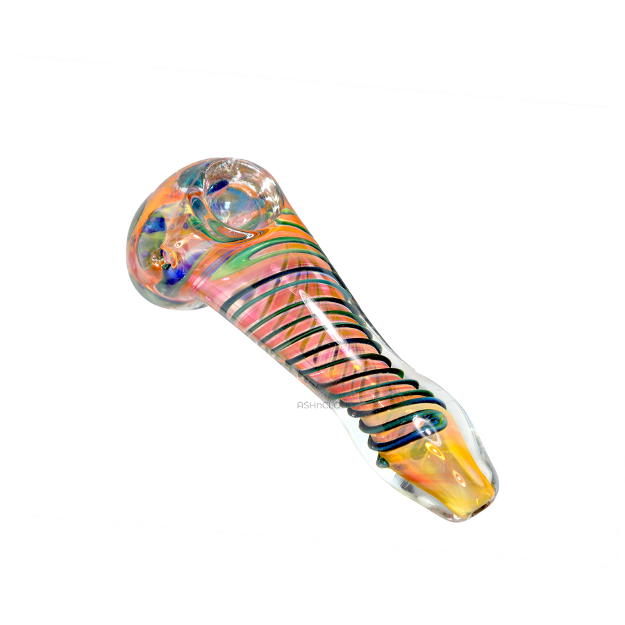 5 Inch Color Swirl Glass Spoon Pipe
