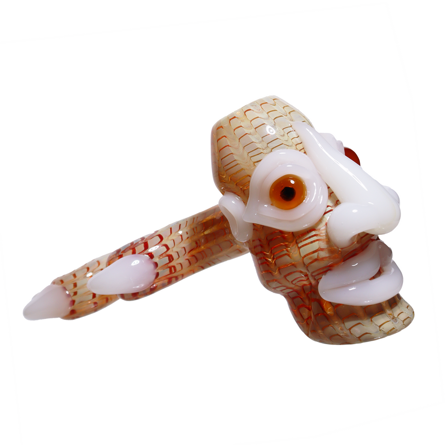 8 Inch Fancy Face Glass Hammer Pipe