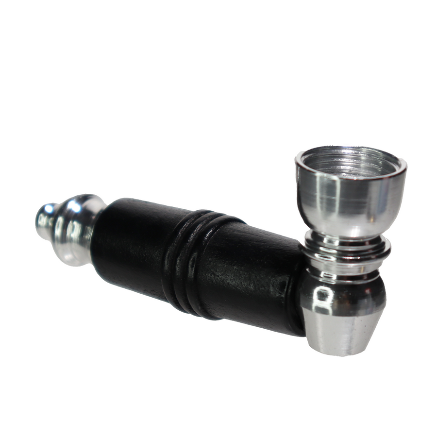 3 Inch Wood Body Metal Smoking Pipe