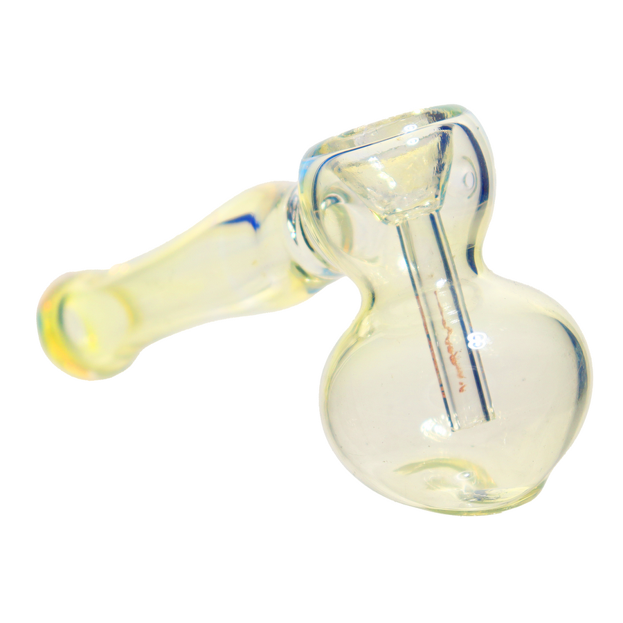 2 Inch Fumed Yellow Mini Glass Hammer Pipe